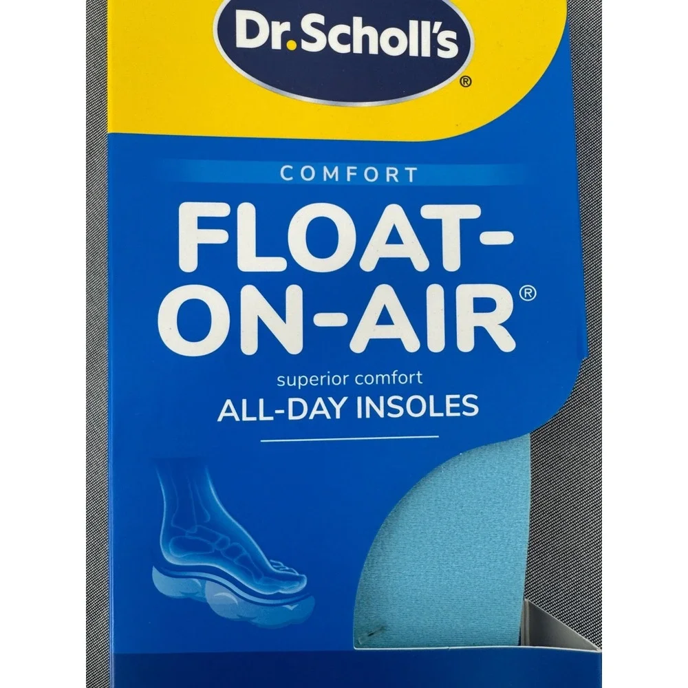 NWT Dr. Scholl's Float-On-Air Shoes Insoles Men's 8-14 Blue Superior‎ Comfort